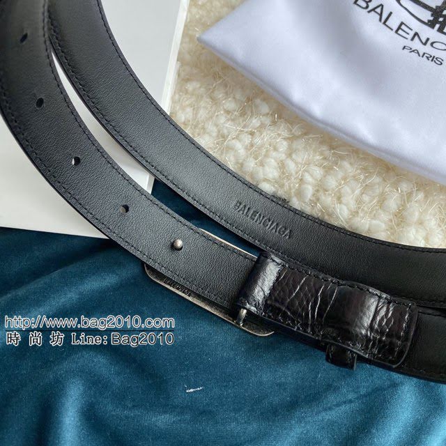 Balenciaga女士皮帶 巴黎世家BB經典logo扣腰帶 巴黎世家小牛皮皮帶  jjp1139